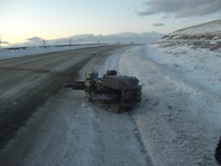 ricks bike on its side
